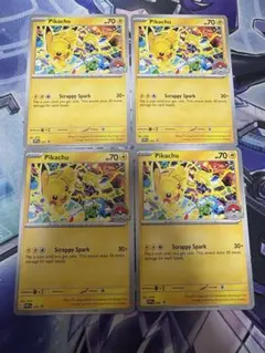 ポケモンカード ピカチュウ 4枚セット げきとうスパーク テツノイバラ　プロモ