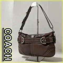 コーチ ワンショルダーバッグ オールレザー ダークブラウン COACH