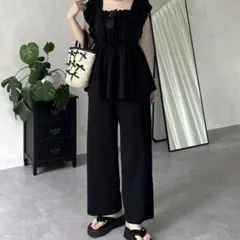 【新品タグ付き】prose verse フリルペプラムオールインワン PM