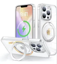 iPhone13ProMax用 ケース Magsafe対応 360°回転スタンドのサムネイル
