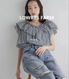 LOWRYS FARM クロスギャザーブラウスフレンチスリーブのサムネイル