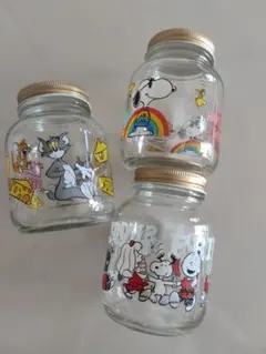 SNOOPY ガラス瓶　3つセット