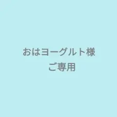 おはヨーグルト様ご専用です。