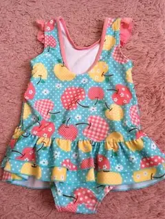 西松屋 水着 キッズ水着 フルーツ柄 ワンピース水着
