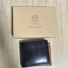 ガンゾ GANZO ブライドルレザー 二つ折り財布 ブラックのサムネイル