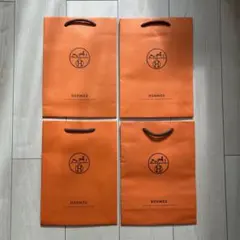 金*き様 HERMES ショップ袋 4枚セット オレンジ