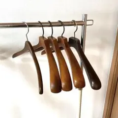 送料込み 木製ハンガー 5本セット メンズ