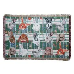 新品　ナタリーレテ　タペストリー ラグ　153×90cm ラビット　うさぎ