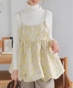【KOBE LETTUCE】ジャガードペプラムバルーントップス