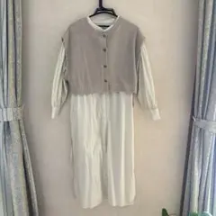 ローリーズファーム　LOWRYSFARM シャツブラウス　ニットベスト付き