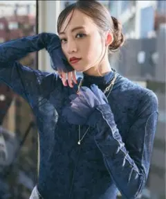 HARE ハレ　シアーベロアハイネックトップス