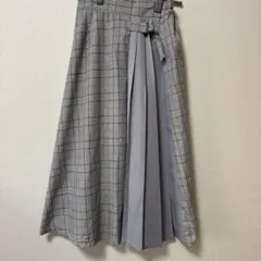 グレー系チェック ロングスカート Mサイズ CHARM BERRY TIC