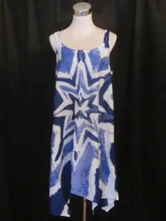 タイ産⑬【タイダイ染め リゾート キャミワンピース 】アジアン＆エスニック