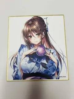 アマカノシリーズ2025 コラボカフェ　アマカノ　ミニ色紙 黒姫結灯 サイン入り 駿河屋 -<中古>黒姫結灯 「アマカノシリーズ ミニ色紙これくしょ