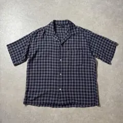 00s archive c-boy シティボーイ 短丈 開襟 半袖チェックシャツ