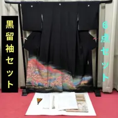 留袖　セット　黒留袖　留袖セット　赤　青　正絹　留袖一式のサムネイル