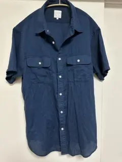 美品　THE NORTH FACE ネイビー 半袖シャツ　XL