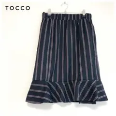 TOCCO　ストライプ柄フリルスカートのサムネイル
