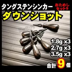 【人気3サイズセット】 タングステン ダウンショット シンカーセット
