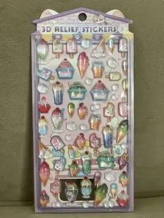 【匿名配送】猫とパフェ ボンボンドロップ 3Dシール アイス