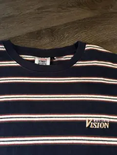 vision street wearのボーダーロンT
