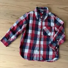 無印良品　良品計画　MUJI 長袖シャツ　ネルシャツ　110サイズ　チェック