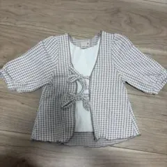 petit main プティマイン ギンガムチェック トップス 80cm