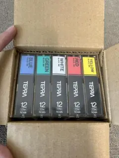 【送料無料】TEPRA テープカートリッジ 12mm 5色セット