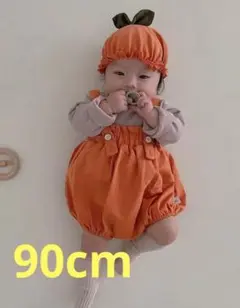 90cm 赤ちゃん　ハロウィン 　かぼちゃ ベビー服 子供 ロンパース