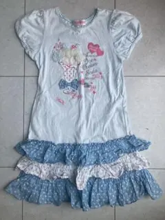 メゾピアノ　美品　アイスクリームモチーフ ワンピース 130cm
