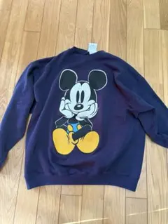 90s USA製 Disney お座りミッキー 青パン スウェット ヴィンテージ