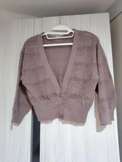 edit cologne 透かし編み ショート丈 カーディガンのサムネイル