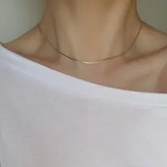 ステンレス　スネークチェーンネックレス　ゴールド　todayful お好きな方に