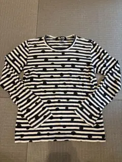 ブラックコムデギャルソン 長袖 ボーダー Tシャツ Mサイズ