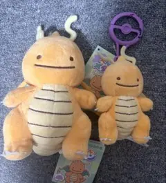 へんしん！メタモン ぬいぐるみ+マスコット ミュウ カイリュー 4点