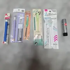 文房具セット シャープペン 修正テープ スティックのり 消しゴムのサムネイル