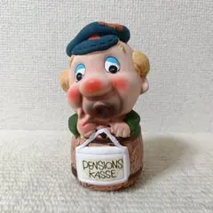 ドイツ PENSIONS KASSE ピエロ 貯金箱陶器 ビンテージ【1670】