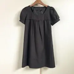 パフスリーブワンピース　ウール混　⭐︎美品　size9AR