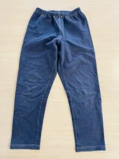 ユニクロ リラックスフィットレギンス/デニムライク/10分丈 120