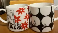 ムーミン　MOOMIN ペアマグカップ　フラワー　ドット