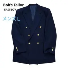 紺ブレ 金ボタン ダブルジャケット メンズL ネイビー トラッド 美品