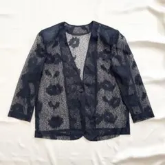 シースルージャケット 平成レトロ 花柄レース 90s 00s フェミニン 古着