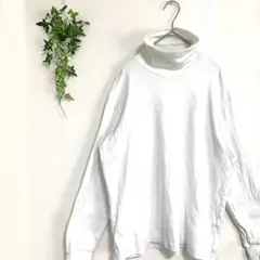 UNIQLO♡ユニクロ　ハイネックカットソー　メンズ　コットン　ホワイト