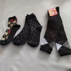 レディースハイソックス2足 ソックス3足