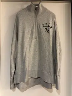 journal standard relume グレー ハーフジップ トレーナー