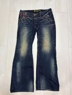 Red pepper ダークブルー フレアパンツy2k 平成ギャル