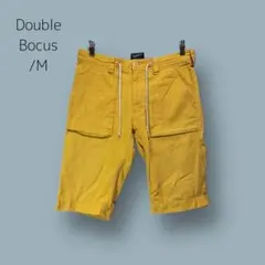 2572　【DoubleBocus】ハーフパンツ　M　大きめポケット　黄色　５分