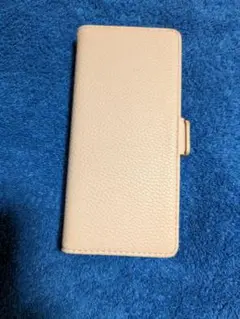 手帳型スマホケース ベージュ・ピンク