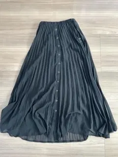 イング　プリーツロングスカート ブラック