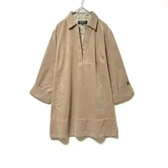 3287 エディーバウアー　チュニック　ワンピース　コーデュロイ M ベージュ